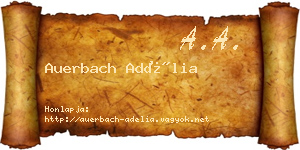 Auerbach Adélia névjegykártya